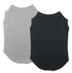 Chol&Vivi dog shirts XXL black grey front view showing breathable fabric for comfort.