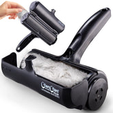 ChomChom Roller original black on couch removing pet hair for clean furniture.