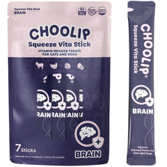 Choolip Squeeze Vita Stick cream texture closeup, irresistible lickable treat for pets