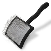 Chris Christensen Big K Slicker Brush coat closeup shows dense doodle fur detangling