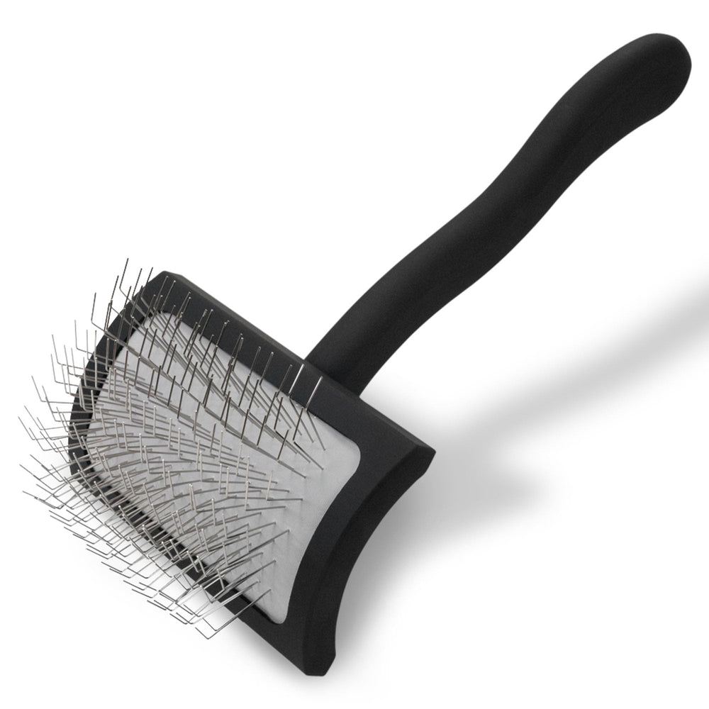 Chris Christensen Big K Slicker Brush tackles dense coats for easier grooming.