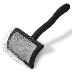 Chris Christensen Big K Slicker Brush tackles dense coats for easier grooming.