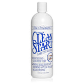 Chris Christensen Clean Start Clarifying Shampoo bottle closeup highlighting the pro-vitamin formula for deep cleansing