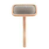 Chris Christensen Mark II Slicker Brush with small beech wood handle for gentle delicate coat grooming.