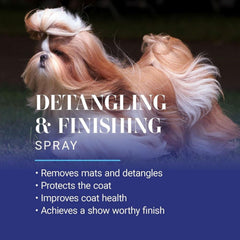 Ice on Ice mist application delivers fast detangling and coat protection.