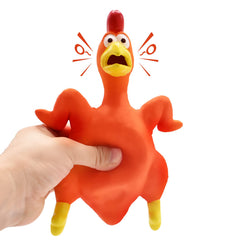 ChubbyPiggies rubber chicken dog toy multiple sizes shows versatile play