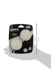 Chuckit! Glow in the Dark Bouncy Ball night-play shot showcases durable, safe material.
