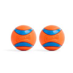 Chuckit! Ultra Ball main view shows durable rubber for high-bounce fetch on land.