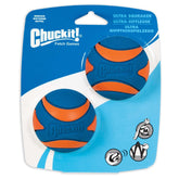 Chuckit Ultra Squeaker Ball with durable textured surface boosts long fetch sessions.