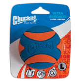 Chuckit Ultra Squeaker Ball natural rubber large front view for durable fetch play