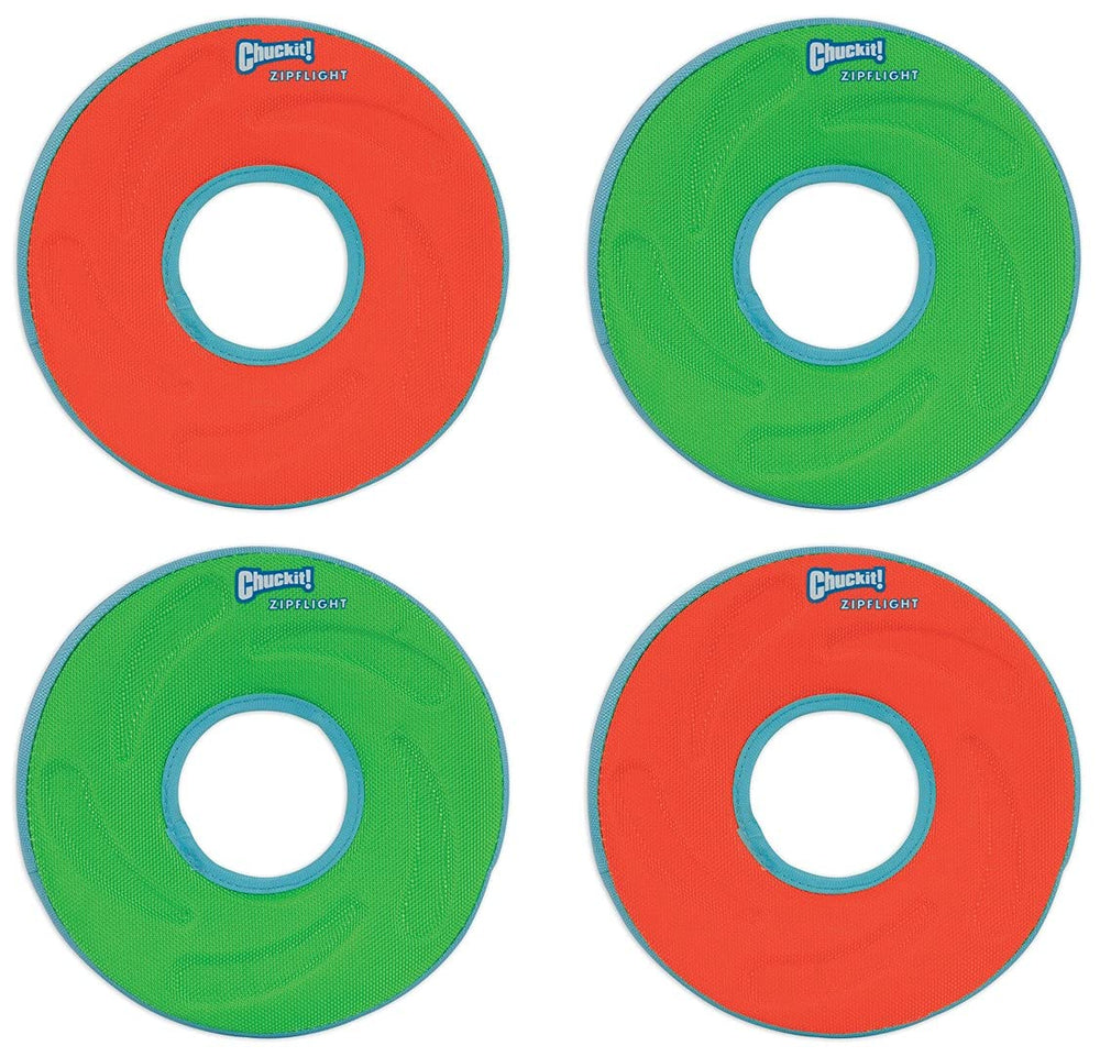Chuckit Zipflight Amphibious Ring air flight view for long range fetch and visibility