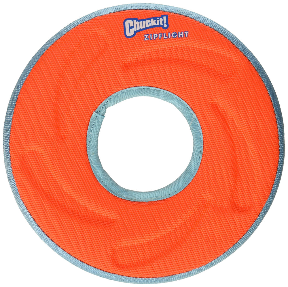 Chuckit Zipflight Frisbee dog toy medium in action for durable fetch play