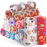Chumia 18-pcs fleece pet blankets pack offers versatile warmth for multiple pets.