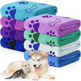 Chumia 8-pcs dog towels bulk pack ready for quick pet drying with microfiber softness.