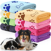 Chumia 8-pcs dog towels pack with soft microfiber for quick post-bath drying