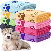 Chumia 8pc dog towels pack for bulk baths and quick drying