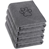 Chumia dog towels flatlay 16x32 gray for quick large-dog drying
