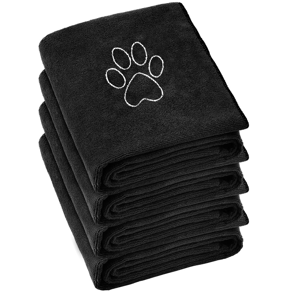 Chumia dog towels 16x32 inch with paw embroidery for fast drying.