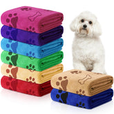 Chumia dog towels 8-pcs pack 40x24 inches for quick-dry post-bath wrap