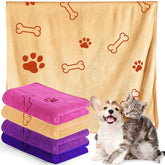 Chumia dog towels demonstrate absorbent microfiber for fast after-bath drying.
