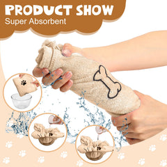Chumia dog towels bone-pattern design adds cute pet style.