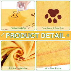 Chumia paw print design towels are washable and reusable.