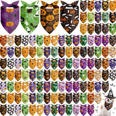 Chunful Halloween dog bandana Pumpkin pattern for festive costumes and cute photos