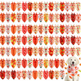Chunful Thanksgiving bandana with maple leaf design enhances festive dog styling.