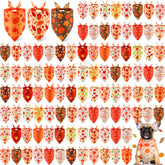 Chunful Thanksgiving bandanas bulk set with pumpkin patterns for festive pet photos