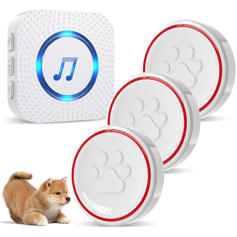 ChunHee Dog Door Bells packaging demonstrates quick-start potty training system.