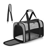 Chuzhong airline-approved pet carrier under-seat grey fits under most airline seats