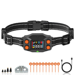 Chwwen GPS fence collar close-up shows precise containment for outdoor play.