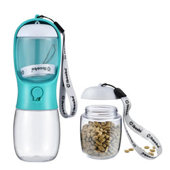 Botella Cibaabo para perros con contenedor de comida 300 ml, ideal para paseos.
