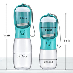 Dispensador portátil para perros, uso con una mano en caminatas.