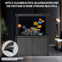 CICK SEED fish tank background adhesion setup demonstrates glue-free attachment with no residue