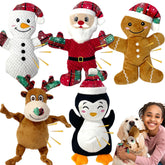 CIIVURR Santa dog toy with squeaker for interactive play and boredom relief