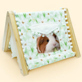 Cimiycob Guinea Pig Hideout bamboo house offers a cozy retreat and dental-friendly chew surface