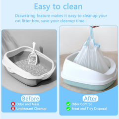 CIOKIT heavy-duty litter box liners illustrated as tear-resistant, durable bags.