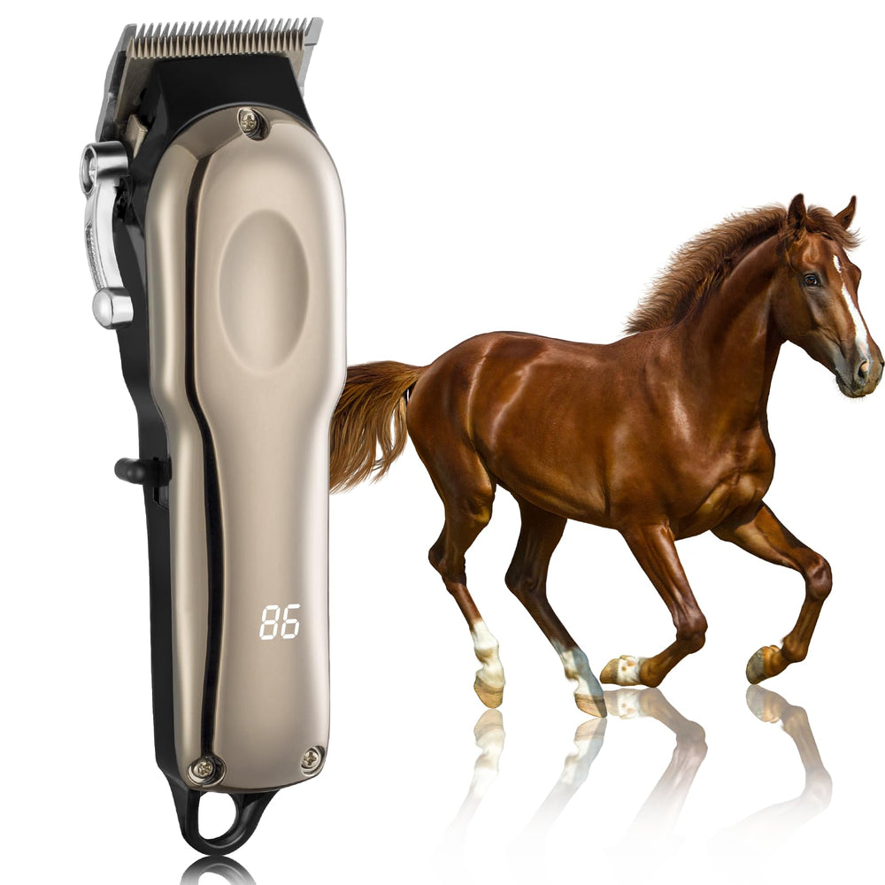 Ciphuoly horse clippers cordless design enables on-the-go barn grooming.