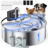 Cityflee wireless dog water fountain front view shows cord-free design for flexible placement.