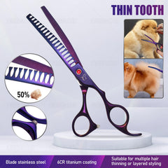 Citywish thinning scissors for natural texture and blended fur.