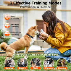 CIUZL dog shock collar IP67 waterproof receiver for all-weather training outdoors.