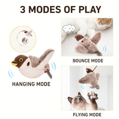 CKFPS motion-activated cat toy triggers flapping for interactive play sessions.