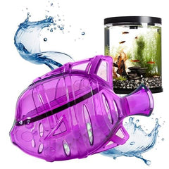 Clarence the Clarifier Fish in-tank action clears cloudy water for better viewing.