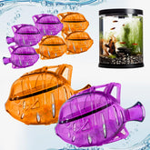Clarence the Clarifier orange-purple bottle boosts tank clarity and ease of use.