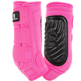 Classic Equine Classic Fit Front Boots hotpink small, full view offering stabilizing leg support.