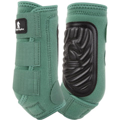 Classic Equine Classicfit Front Sling Boots Spruce — front view with angled sling for support.