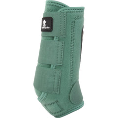 Classic Equine Classicfit Front Sling Boots Spruce — strap detail view showing secure closure for reliable fit.