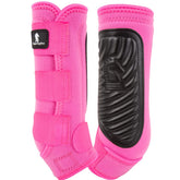 Classic Equine ClassicFit rear boot hotpink side view for secure hind leg protection during training.
