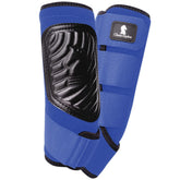 Classic Equine ClassicFit sling boot front in blue with protective splint pad for front limb protection.
